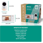 Alecto Babyfoon met Camera - Pro Collection - HD Camera - Groot 5 inch Scherm - Op afstand bestuurbaar - Uitbreidbaar tot 4 camera's - Nachtlampje - DVM2050 - Wit
