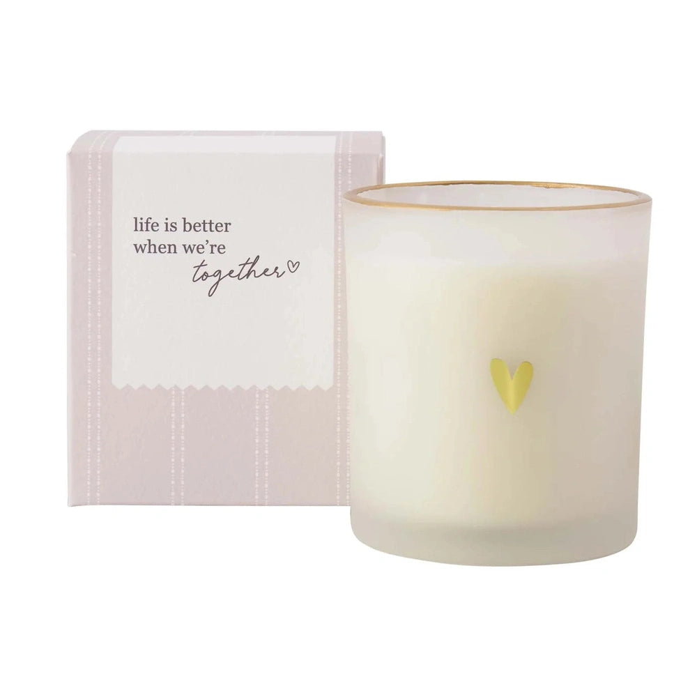 Zusss Geurkaars Glas In Doosje Life Is Better - Wit Goud