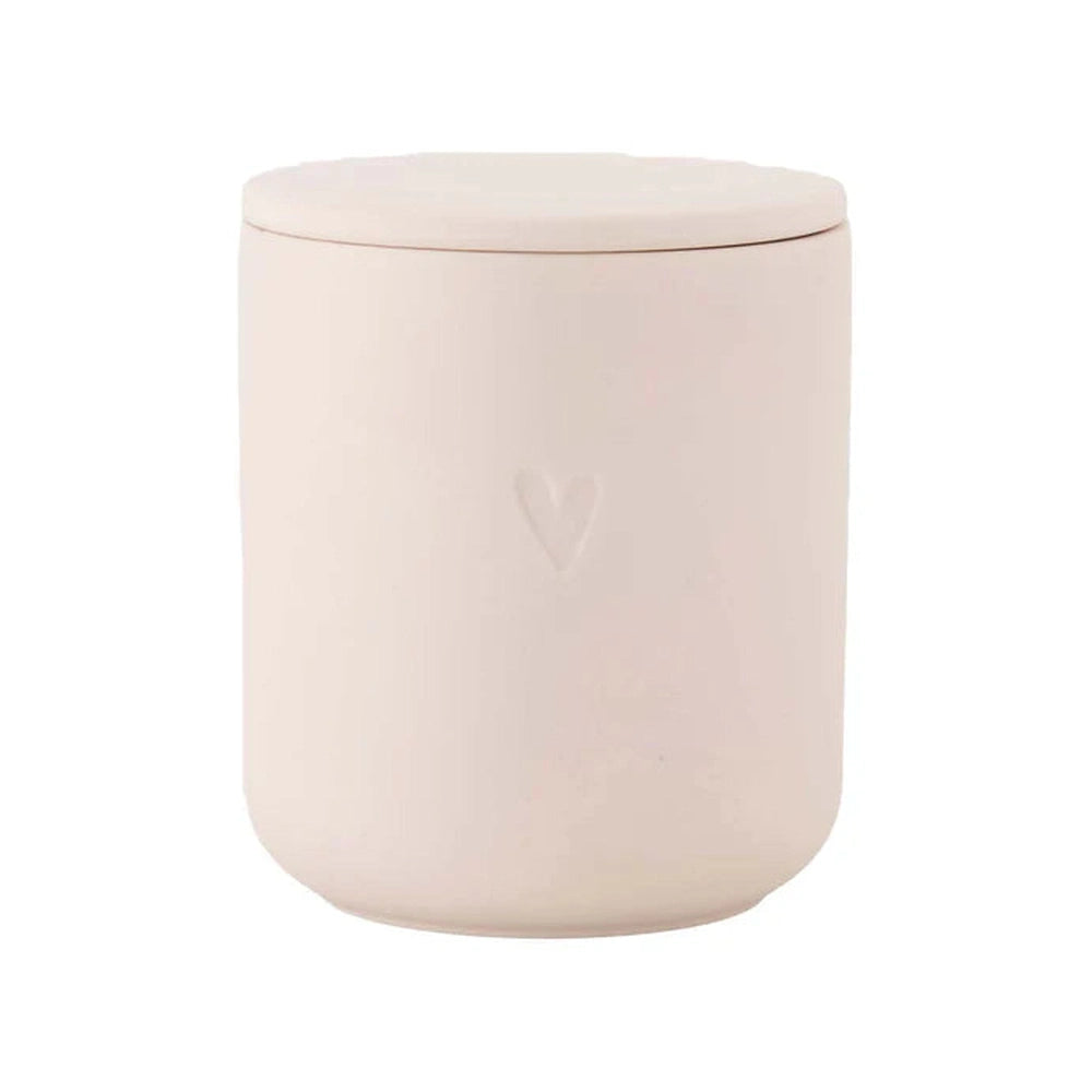 Zusss Geurkaars Keramiek Hartje - Lichtroze