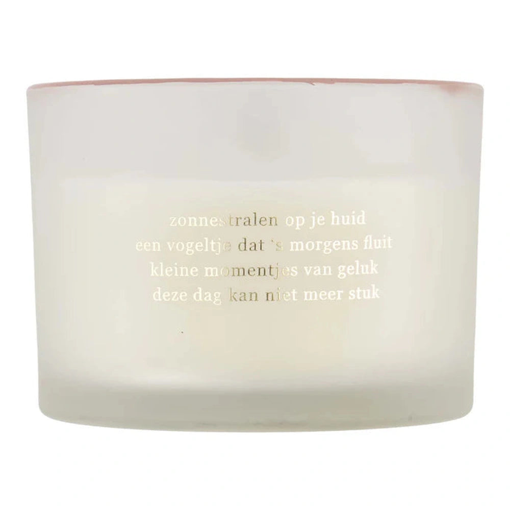 Zusss geurkaars glas parelmoer zonnestralen - Wit/Roze/Goud