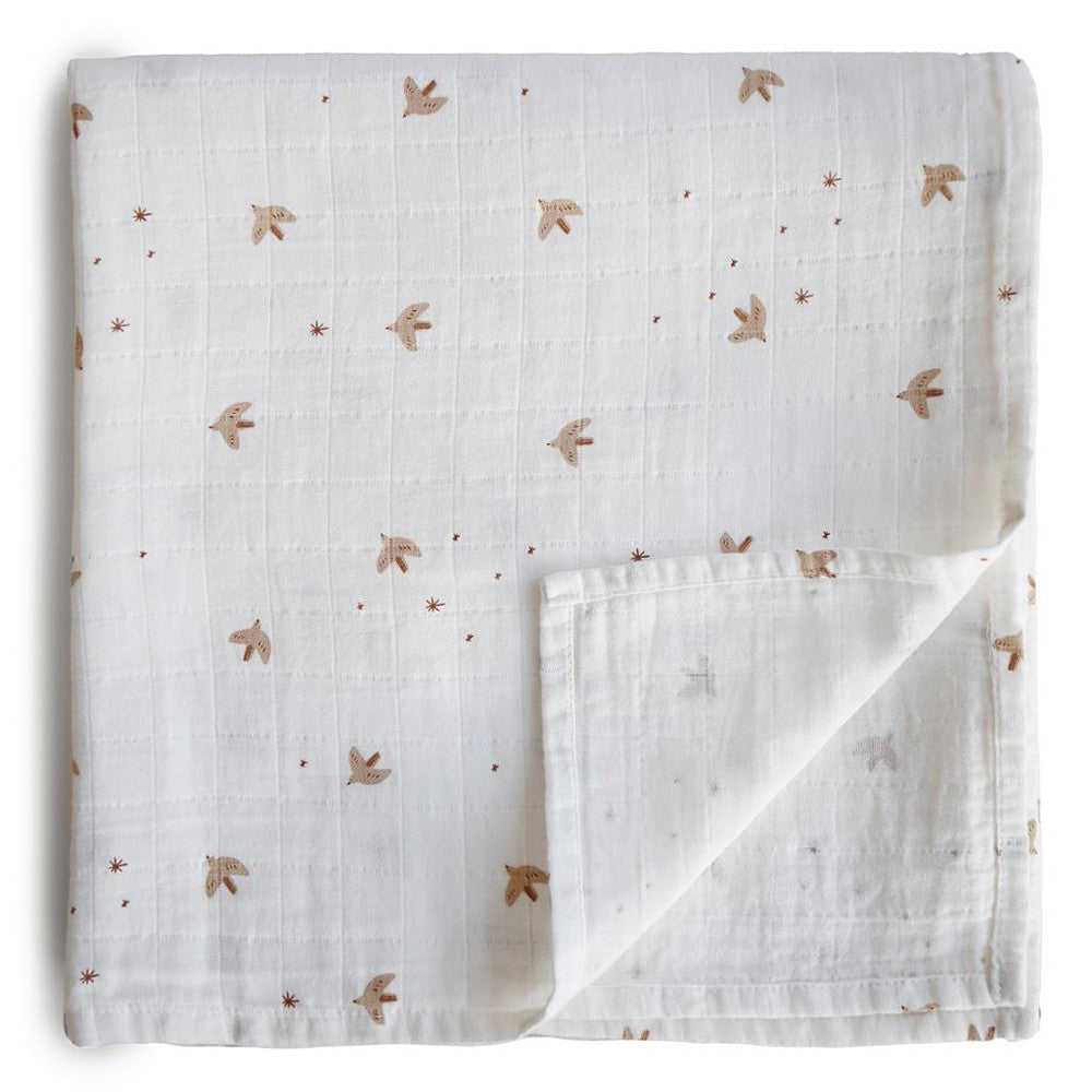 Mushie Hydrofiele doek/Inbakerdoek 120x120cm