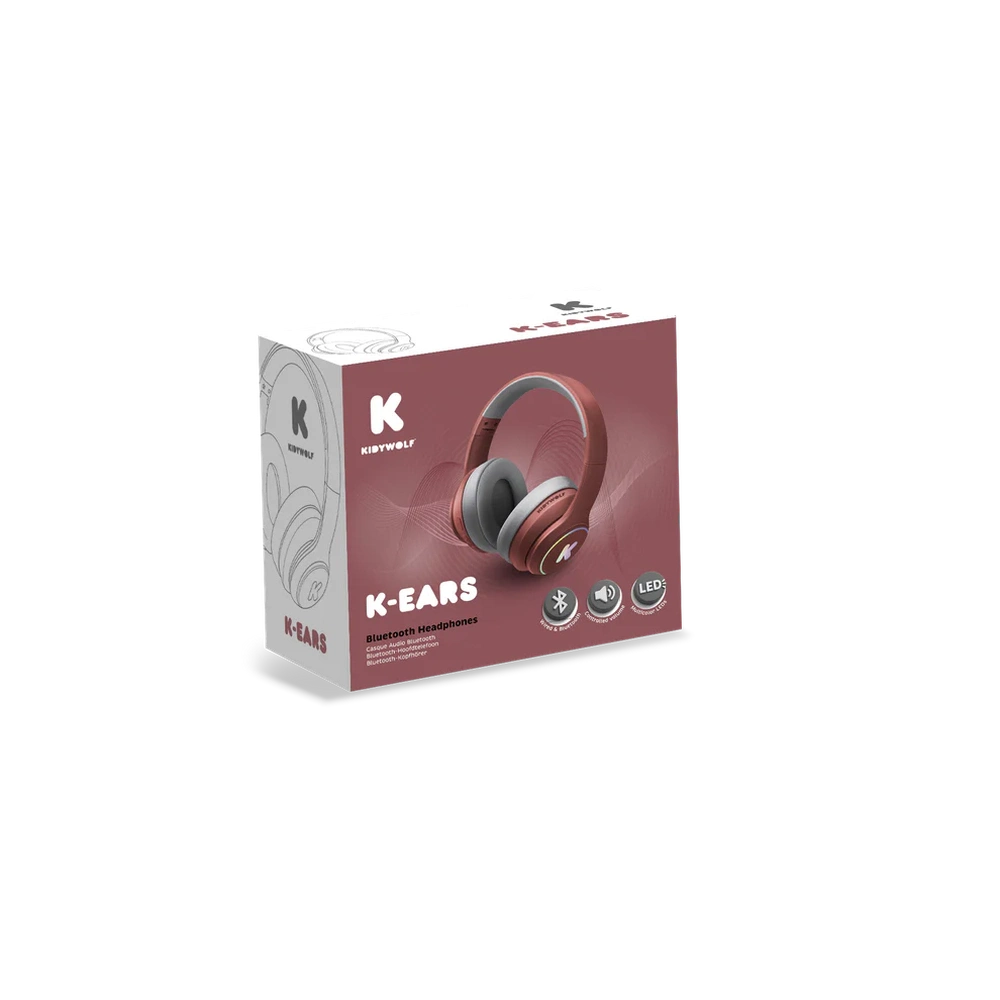 Kidywolf K-EARS Koptelefoon voor tieners - Rood