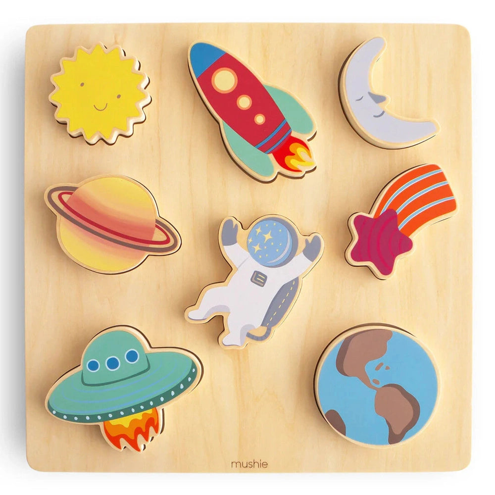 Mushie Houten Puzzel Space