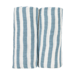 Meyco Hydrofiele Doeken Pre-washed - Stripe Jeans Blue