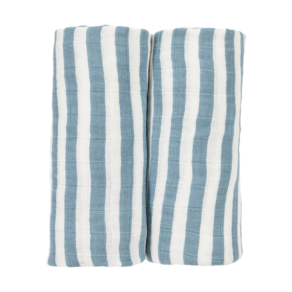 Meyco Hydrofiele Doeken Pre-washed - Stripe Jeans Blue