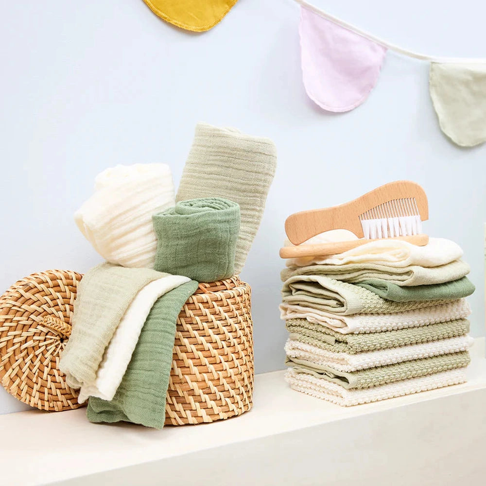 Meyco Hydrofiele Doeken Pre-washed 70x70cm - 3-pack - Offwhite/Soft Sand/Taupe