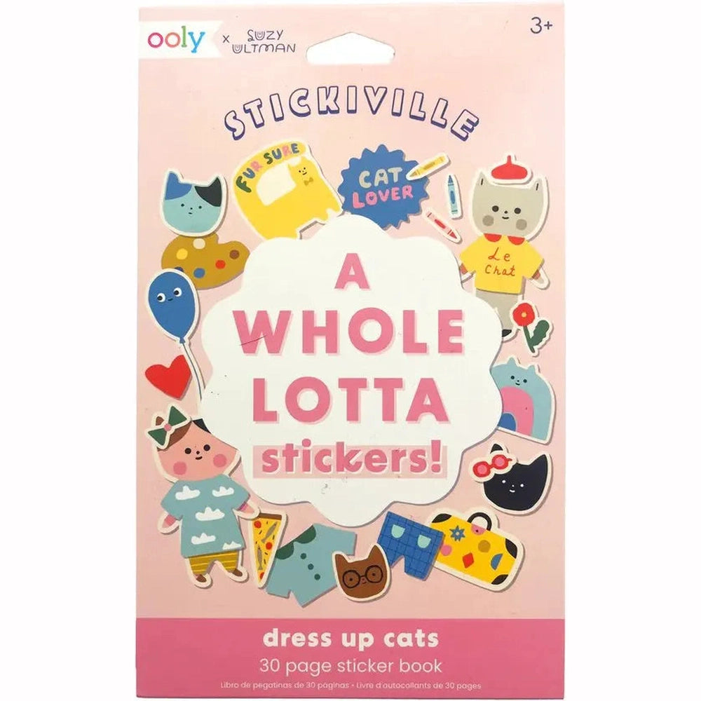 Ooly - Stickiville Stickers X Suzy: A Whole Lotta Sticker Book - Dress up Cats - 30 Pagina's Vol Letterstickers! - Geschikt Vanaf 3 Jaar