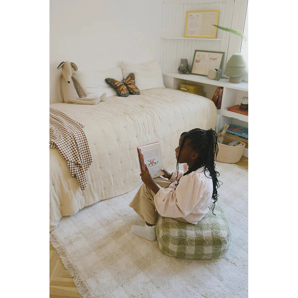 Lorena Canals Poef Vichy Matcha