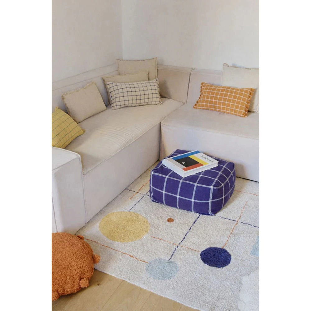 Lorena Canals Poef Geo Block Navy Blue