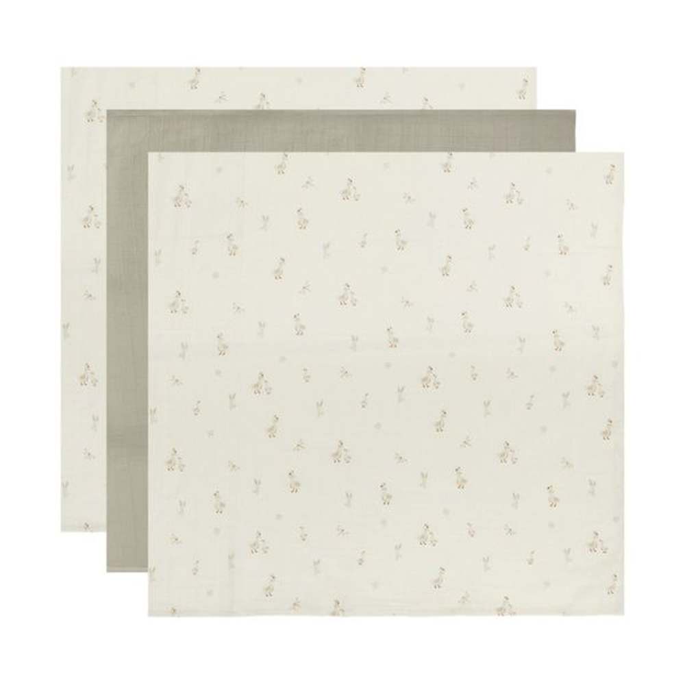 Bébé-Jou Hydrofiele Doek Dear Goose Set van 3 Stuks 70x70 cm