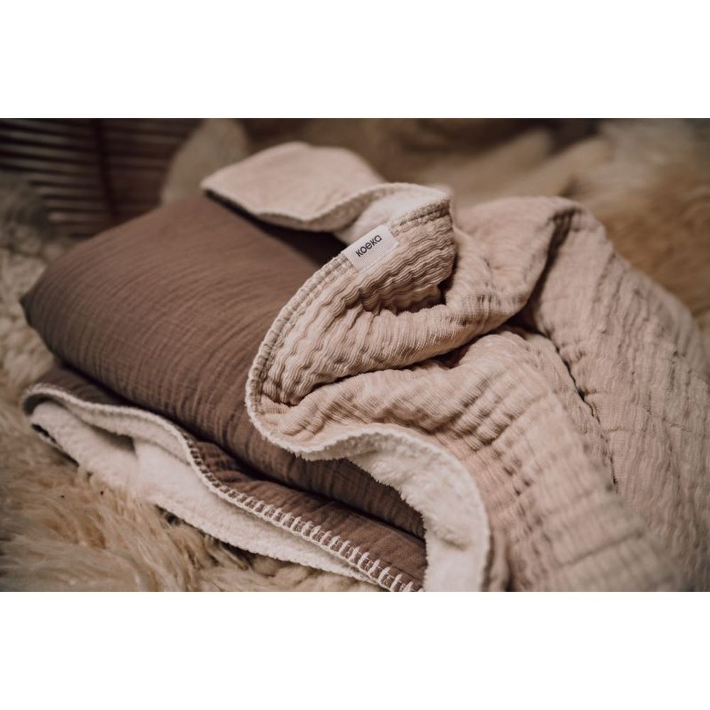 Koeka Wiegdeken Teddy Rivoli 100x150cm - Warm White