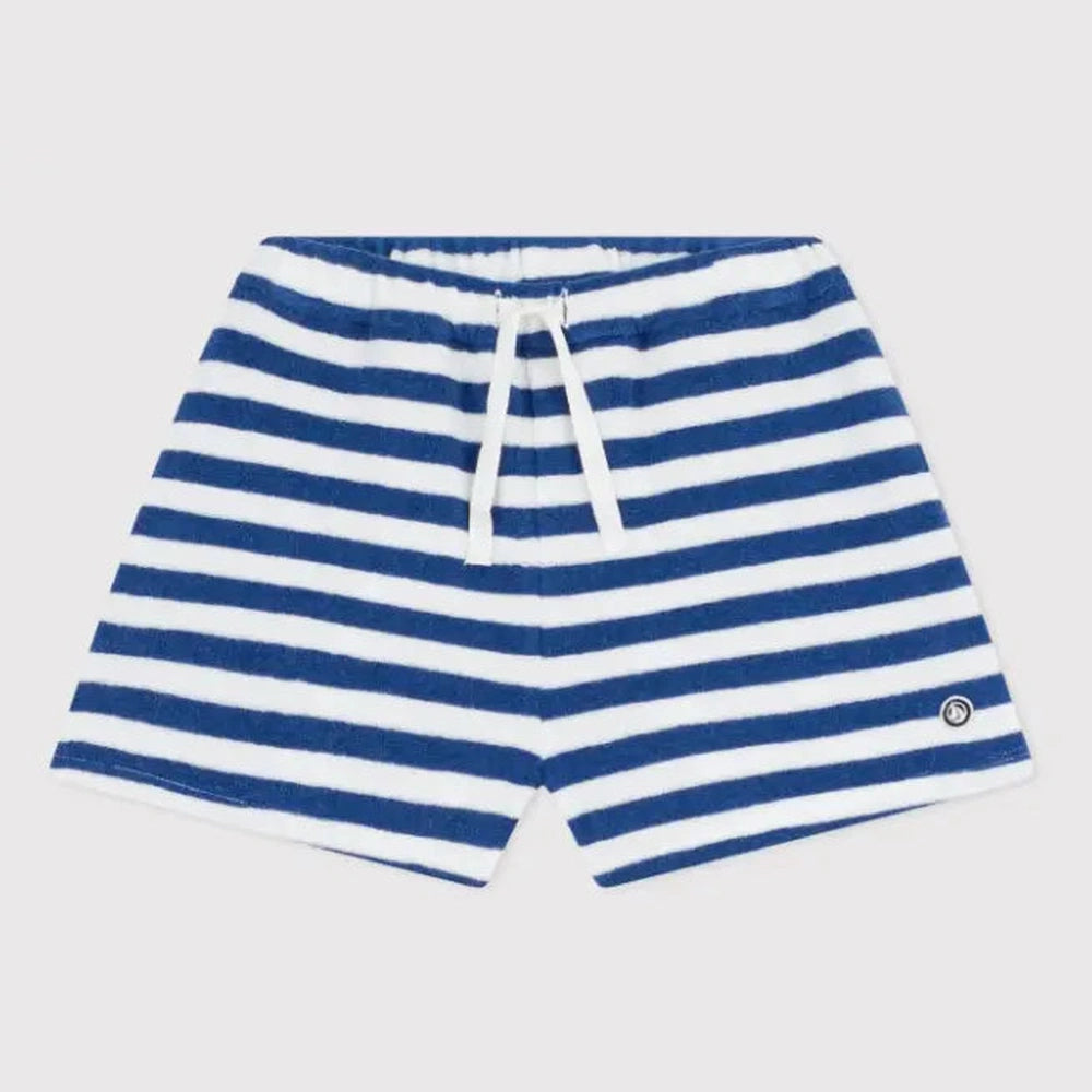 Petit Bateau Katoenen Kindershort Met Strepen - Blauw/Wit