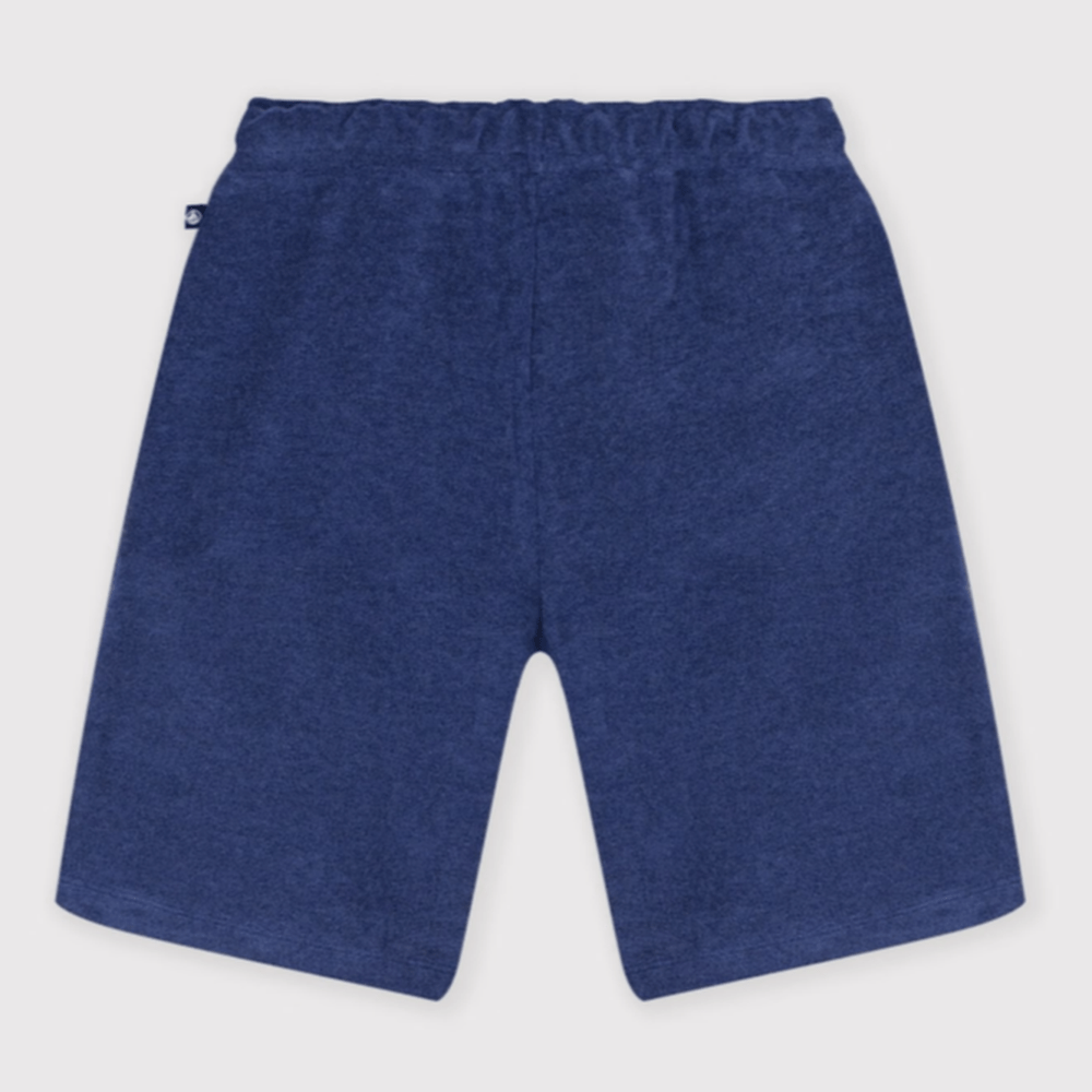 Petit Bateau Korte Kinderbermuda van Effen Katoen - Blauw