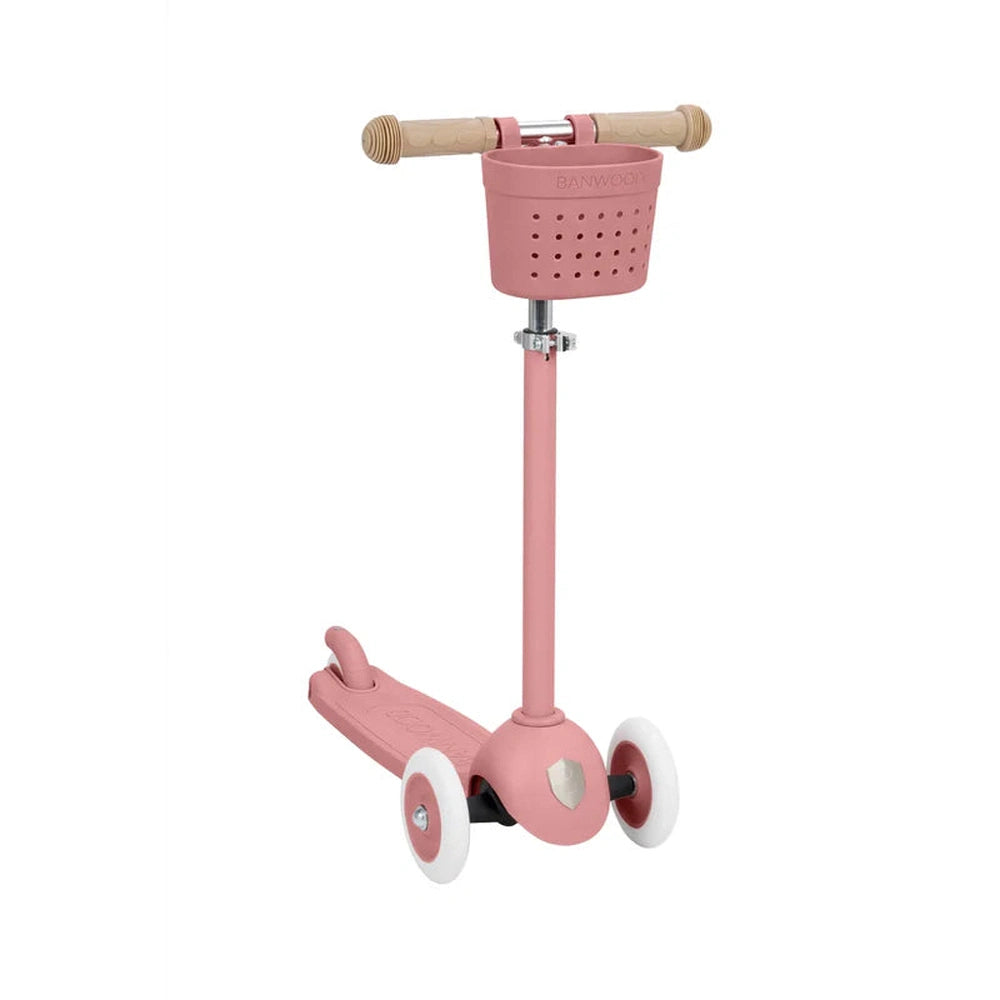 Banwood Eco Scooter Step - Met Mandje - Raspberry