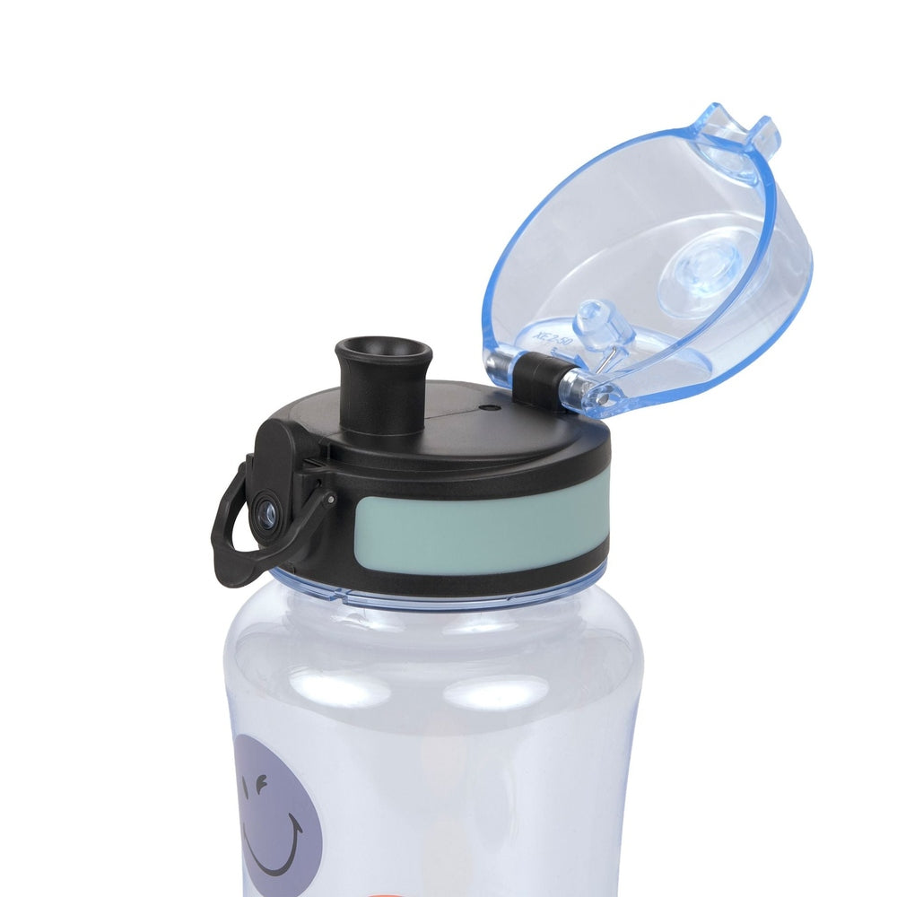 Lässig Drinkfles Smiley World 420 ml - Blue