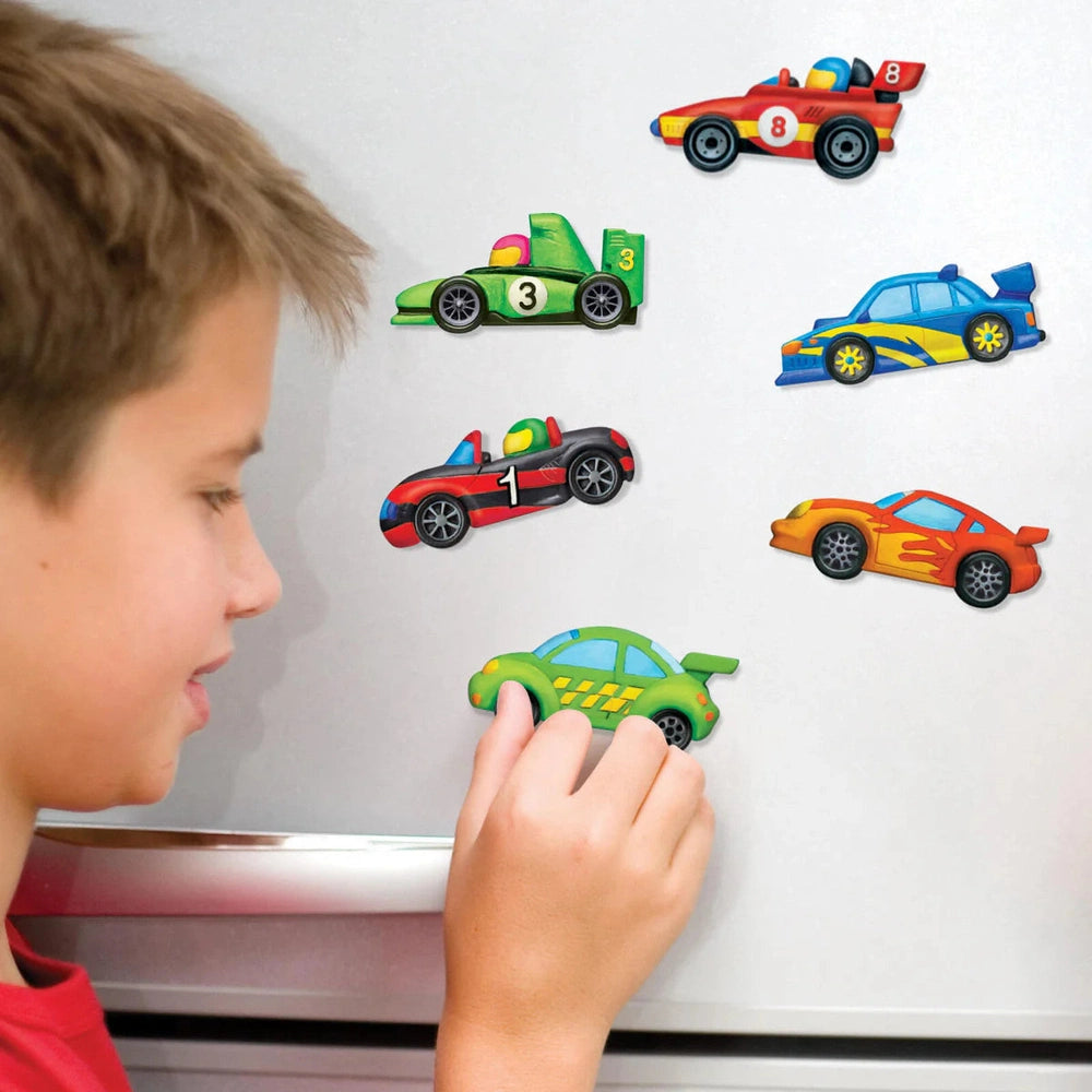 4M Mould and Paint Magnets and Badges - Racers