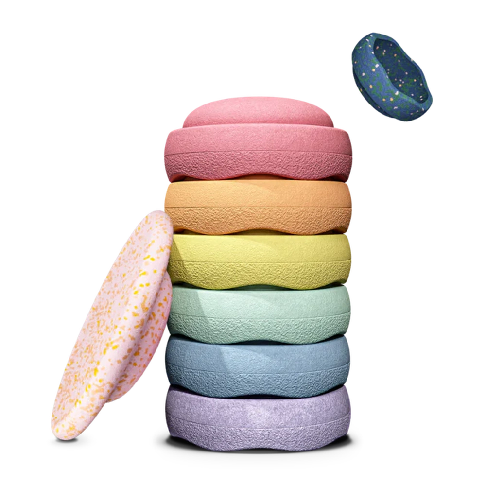 Stapelstein Super Confetti Rainbow Set - Pastel