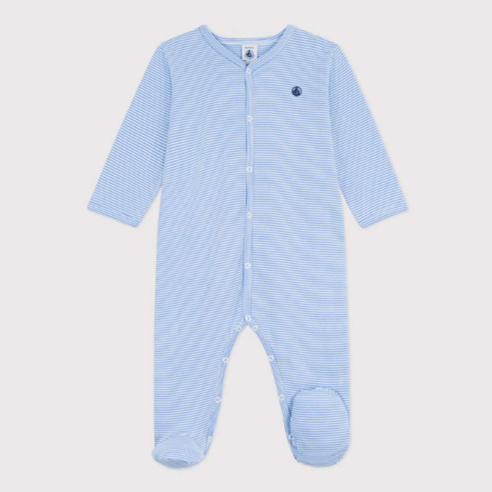 Petit Bateau | Katoenen Babypyjama Zonder Voetjes Met Streepjesprint