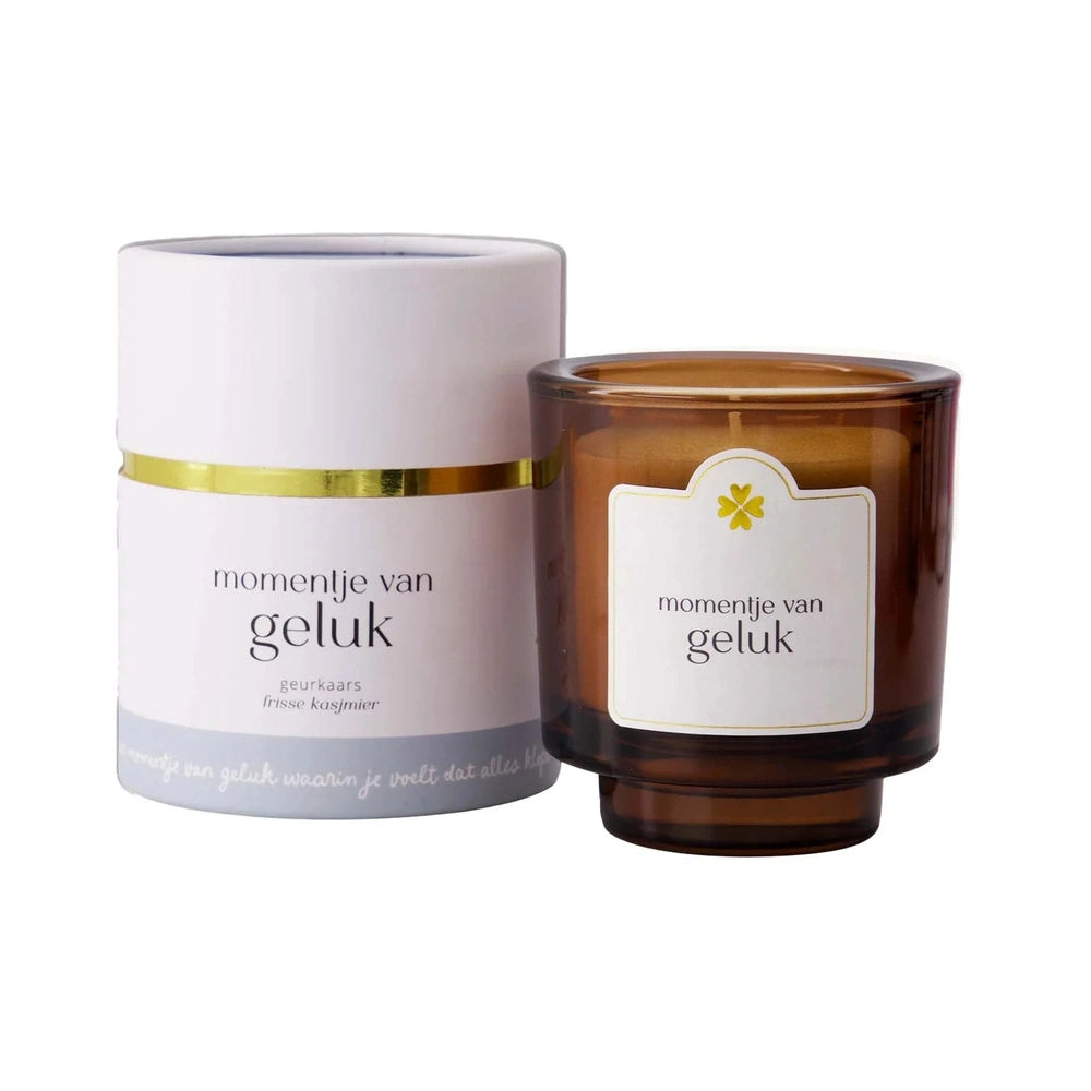 Zusss Geurkaars In Koker Momentje Van Geluk - White / Ash Blue