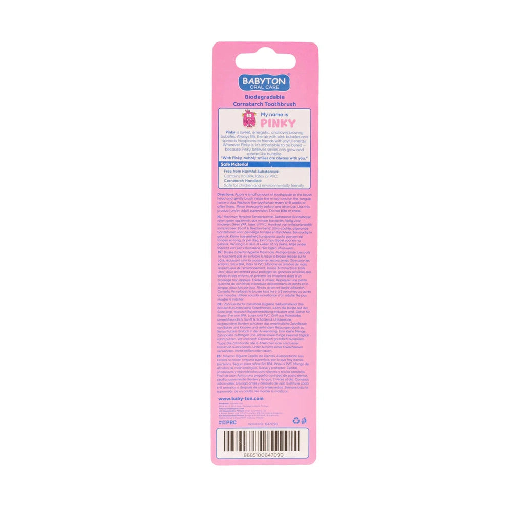 Babyton Bio Tandenborstel Zachte Haartjes Pinky