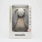 Moonie Knuffel - Le lapin bourdonnant 2.0 - Argent | Peluche à bruit blanc avec veilleuse