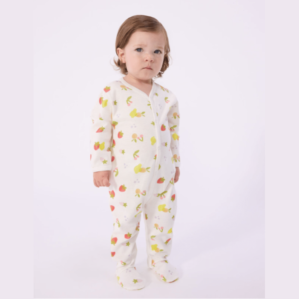 Petit Bateau Katoenen babypyjama met fruitprint