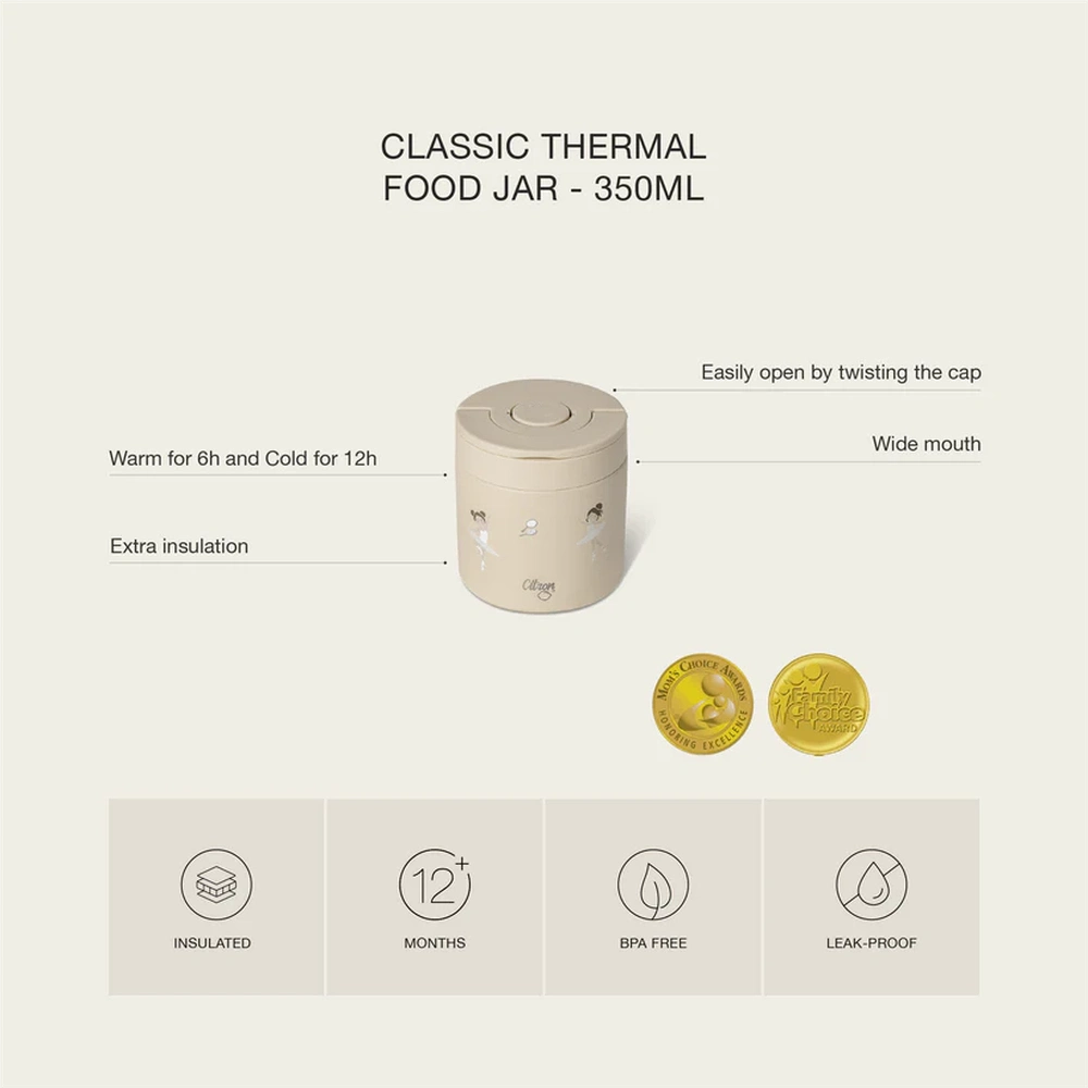Citron Classic Thermosfles voor Voedsel 350 ml - Dino