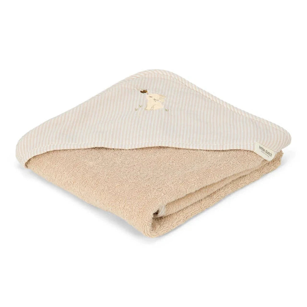 Little Dutch Badcape Newborn Naturals 75 x 75cm - Baby Bunny