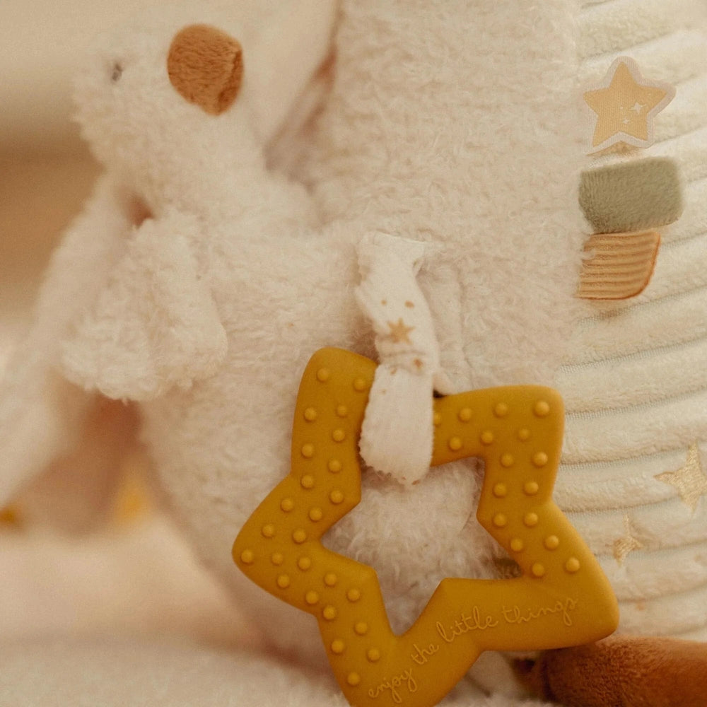 Little Dutch Newborn Naturals Activiteitenknuffel Gans - Wit