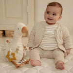 Little Dutch Newborn Naturals Activiteitenknuffel Gans - Wit