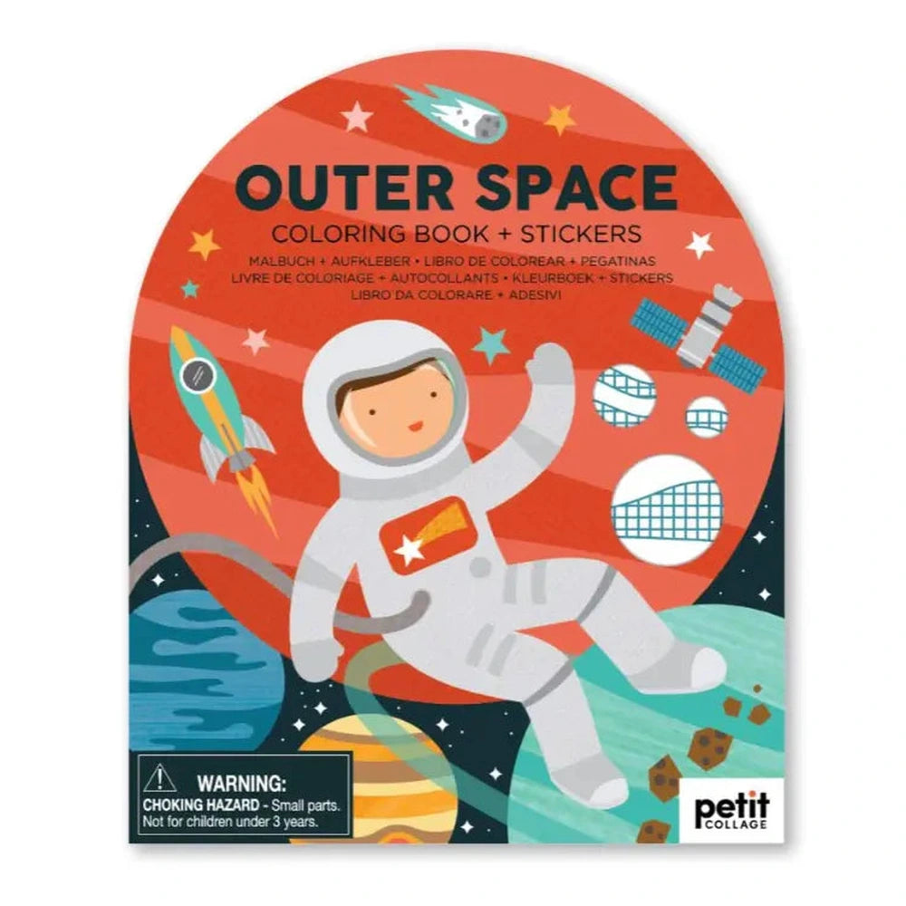 Petit Collage Kleurboek Met Stickers - Outer Space