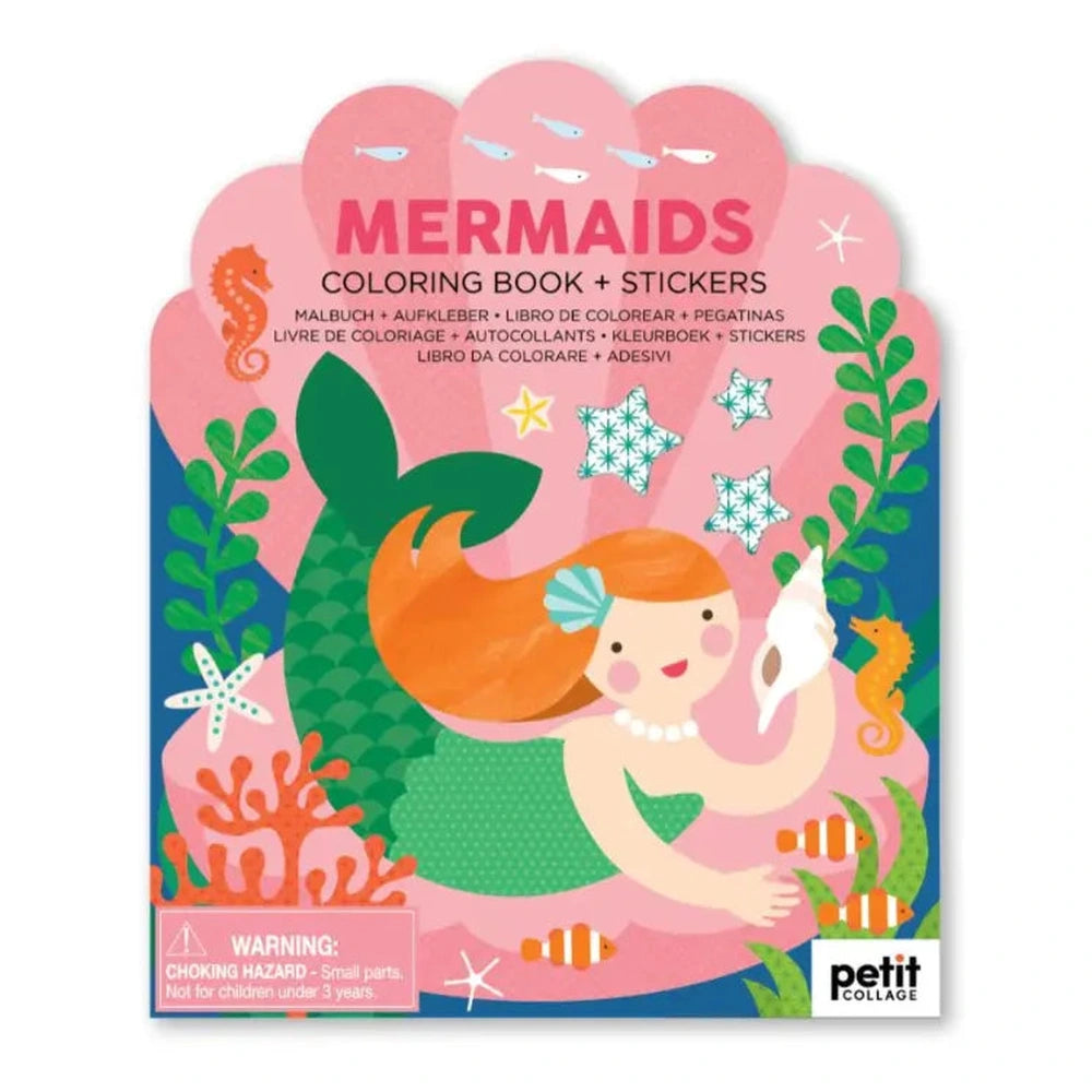 Petit Collage Kleurboek Met Stickers - Mermaids