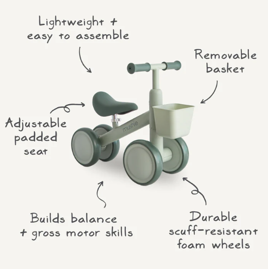 Mushie Mini Toddler Bike - Sage