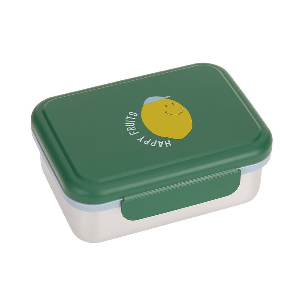 Lässig Lunchbox Brooddoos Roestvrij Staal - Happy Fruits Lemon
