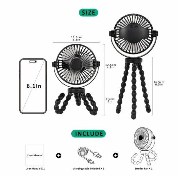 Titaniumbaby Ventilator Oplaadbaar