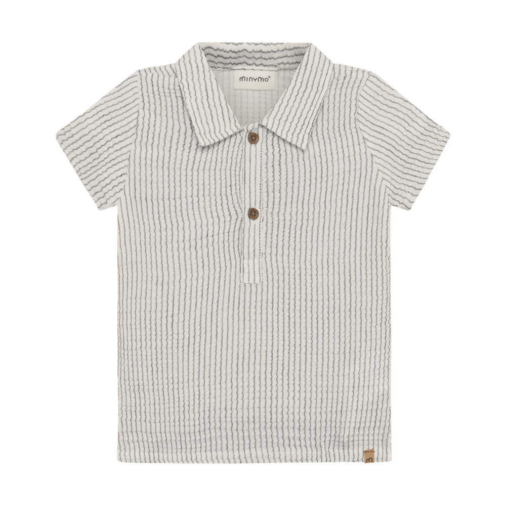 Minymo Hemd Korte Mouw Gestreept Odyssey Gray