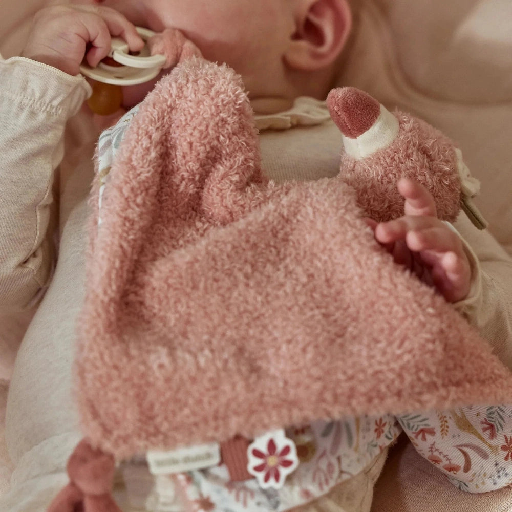 Little Dutch Safari Friends Knuffeldoekje Flamingo - Roze