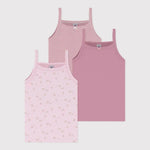 Petit Bateau 3 Hemdjes Met Bandjes - Multicolor