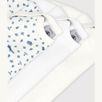 Petit Bateau 3 Bodies Amerikaanse Hals Lange Mouwen - Multicolor