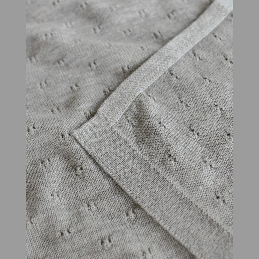 Hvid Blanket Bibi - Grey