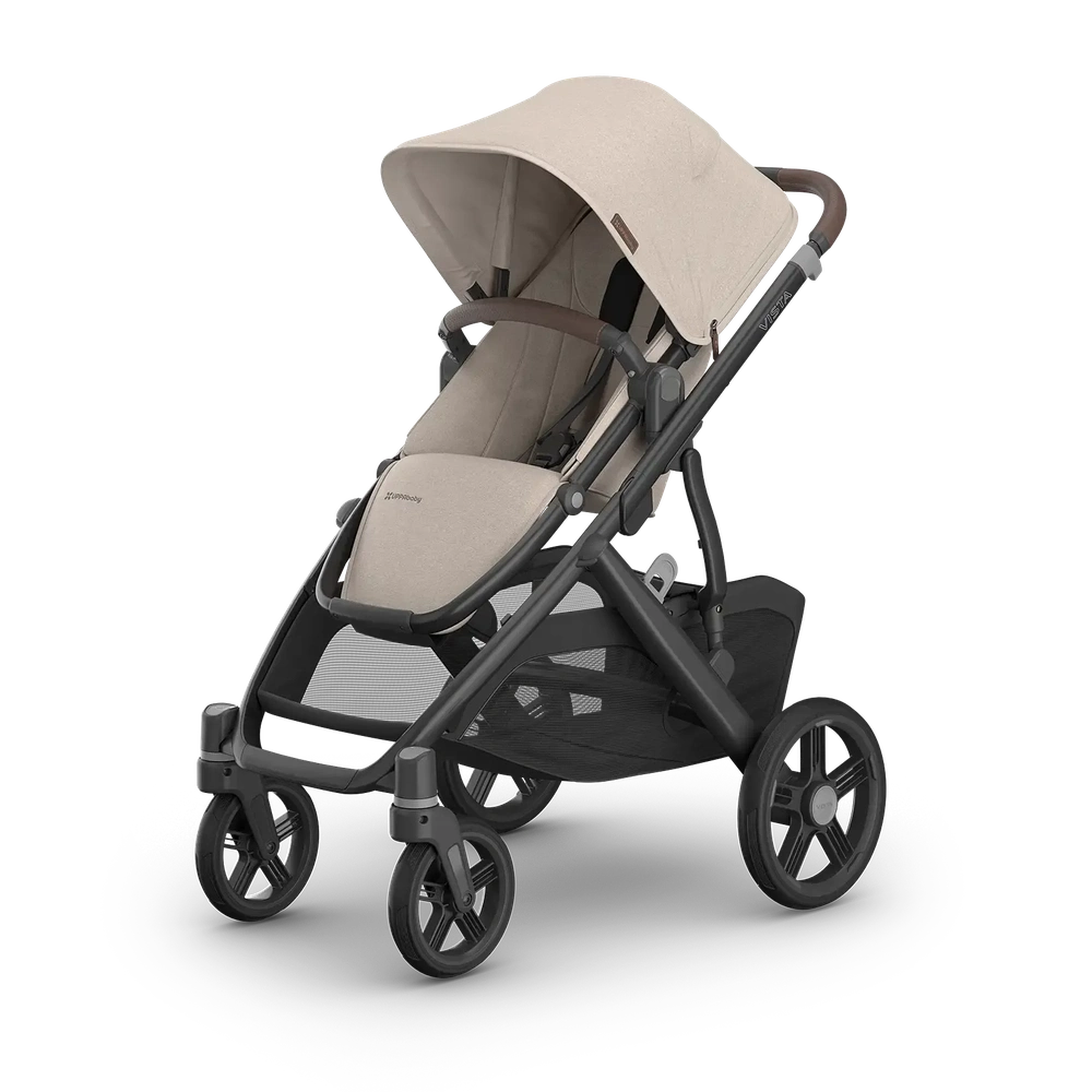 Uppababy Vista V3 stroller Ada - Sandstone Mélange - Carbon Frame with Chestnut Brown Leather New: Available July 2026