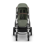 Uppababy Vista V3 Kinderwagen Evelyn - Meadow Green - Graphite Frame Met Kastanje Bruin Leer