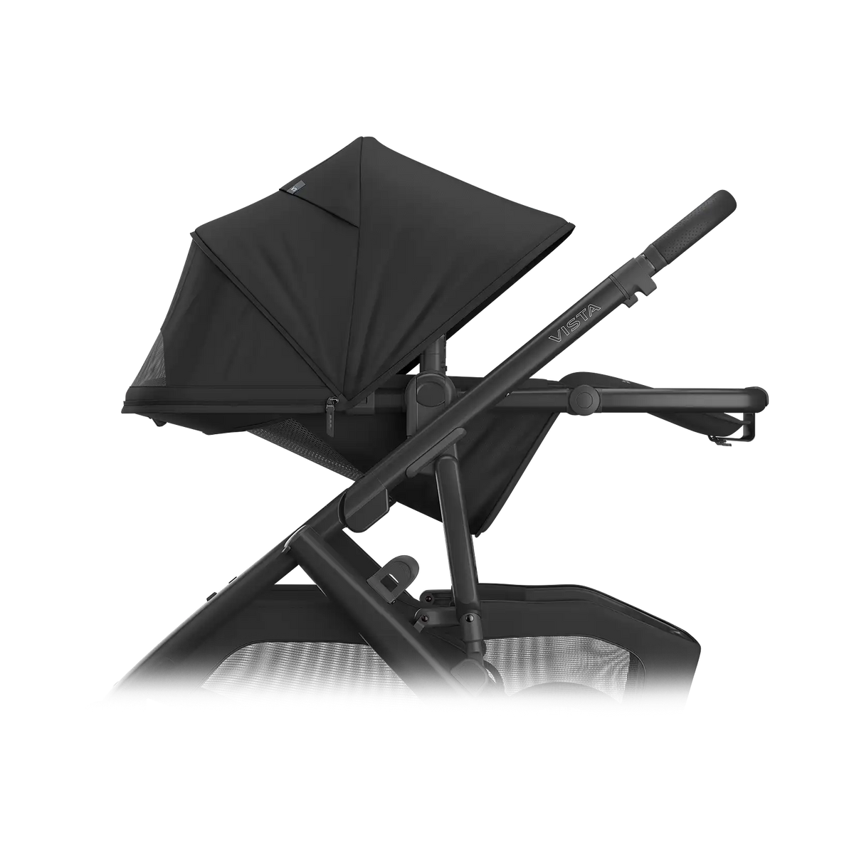 Uppababy Vista V3 Kinderwagen Jake - Zwart - Carbon Frame Met Zwart Leer Nieuw: Leverbaar Juli 2026