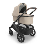 Uppababy Vista V3 Kinderwagen Liam - Oat - Carbon Frame Met Kastanje Bruin Leer