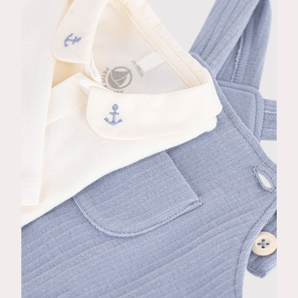 Petit Bateau Tuinbroek Set - Blauw