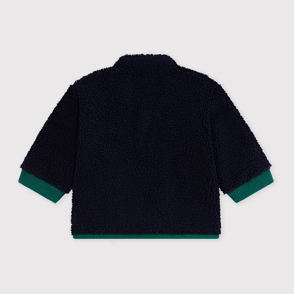 Petit Bateau Sherpa Jas - Blauw