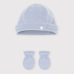 Petit Bateau Mutsje En Wanten - Blauw