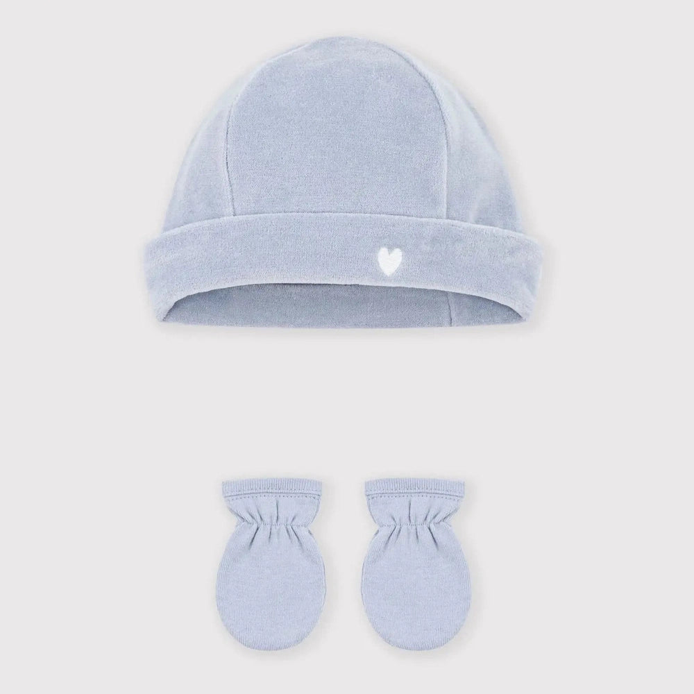 Petit Bateau Mutsje En Wanten - Blauw