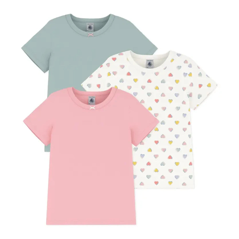 Petit Bateau 3 T-Shirts Korte Mouwen - Multicolor