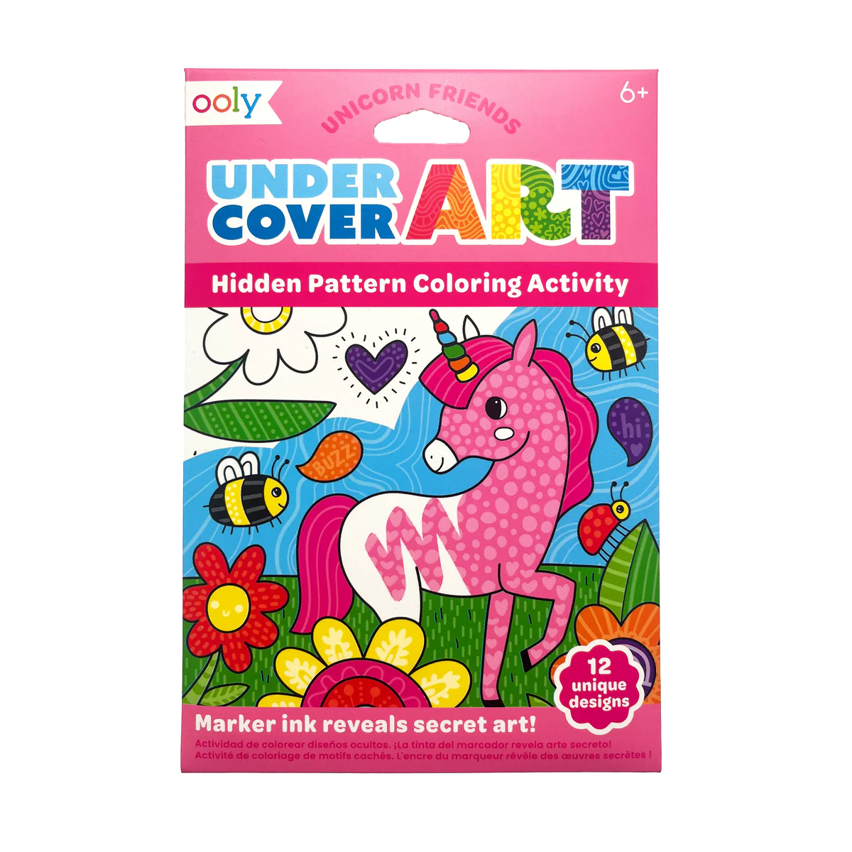 ooly Undercover Verborgen Patronen Kleurkaarten – Unicorn Friends 12 stuks